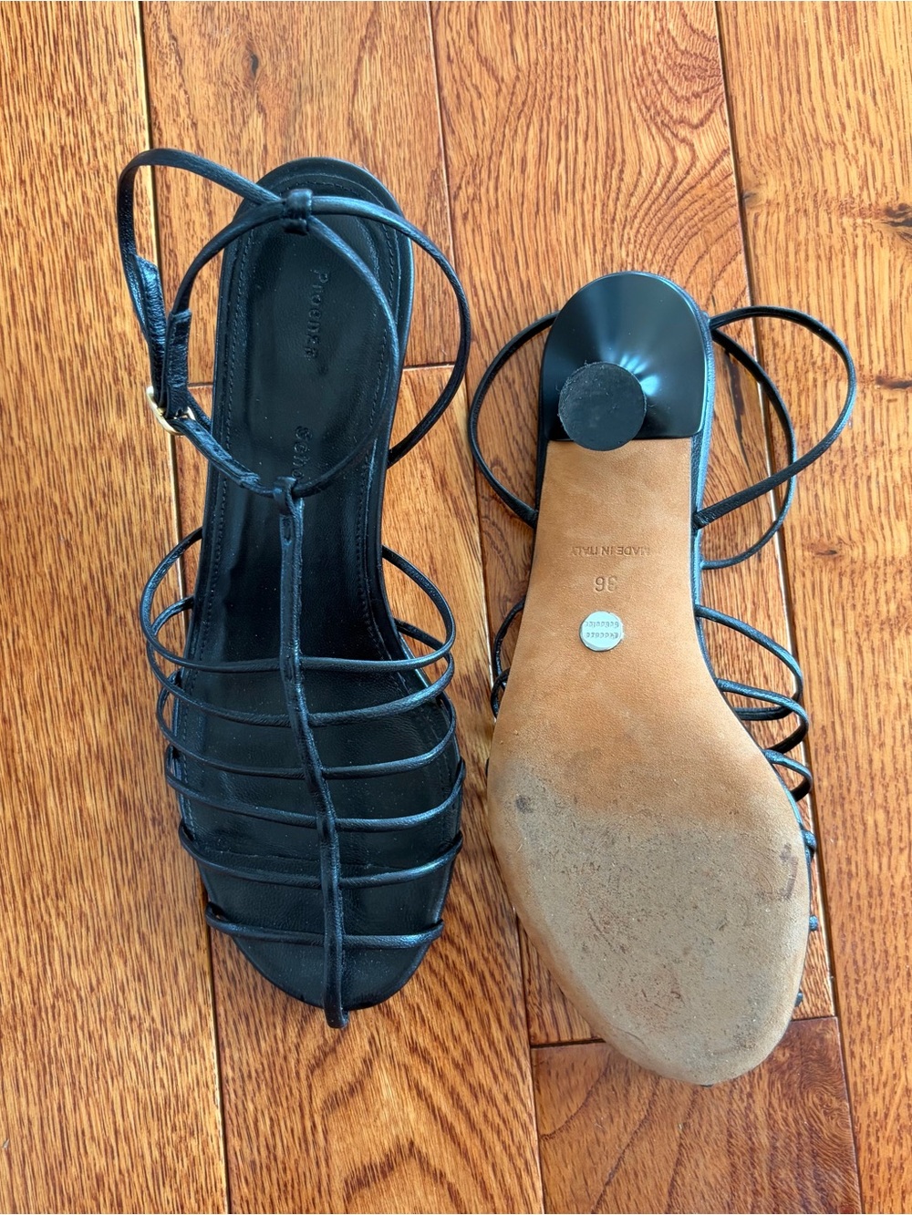 Proenza Schouler Black Cage Leather Sandals - Picture 4 of 12